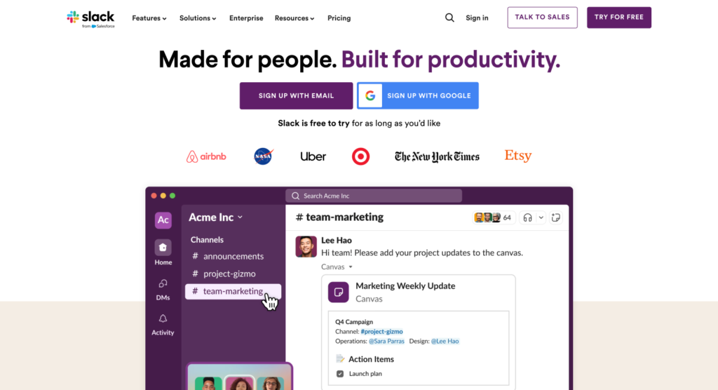 Communication and Collaboration: Slack